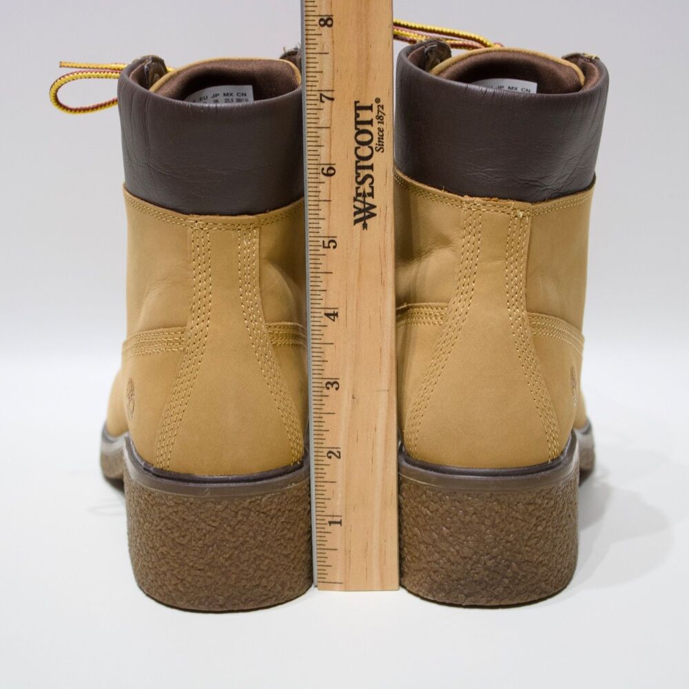 Timberland Brinda Lace-Up Heel Boot Wheat Nubuck Leather Women Size 9 Worn Once! - Picture 4 of 7